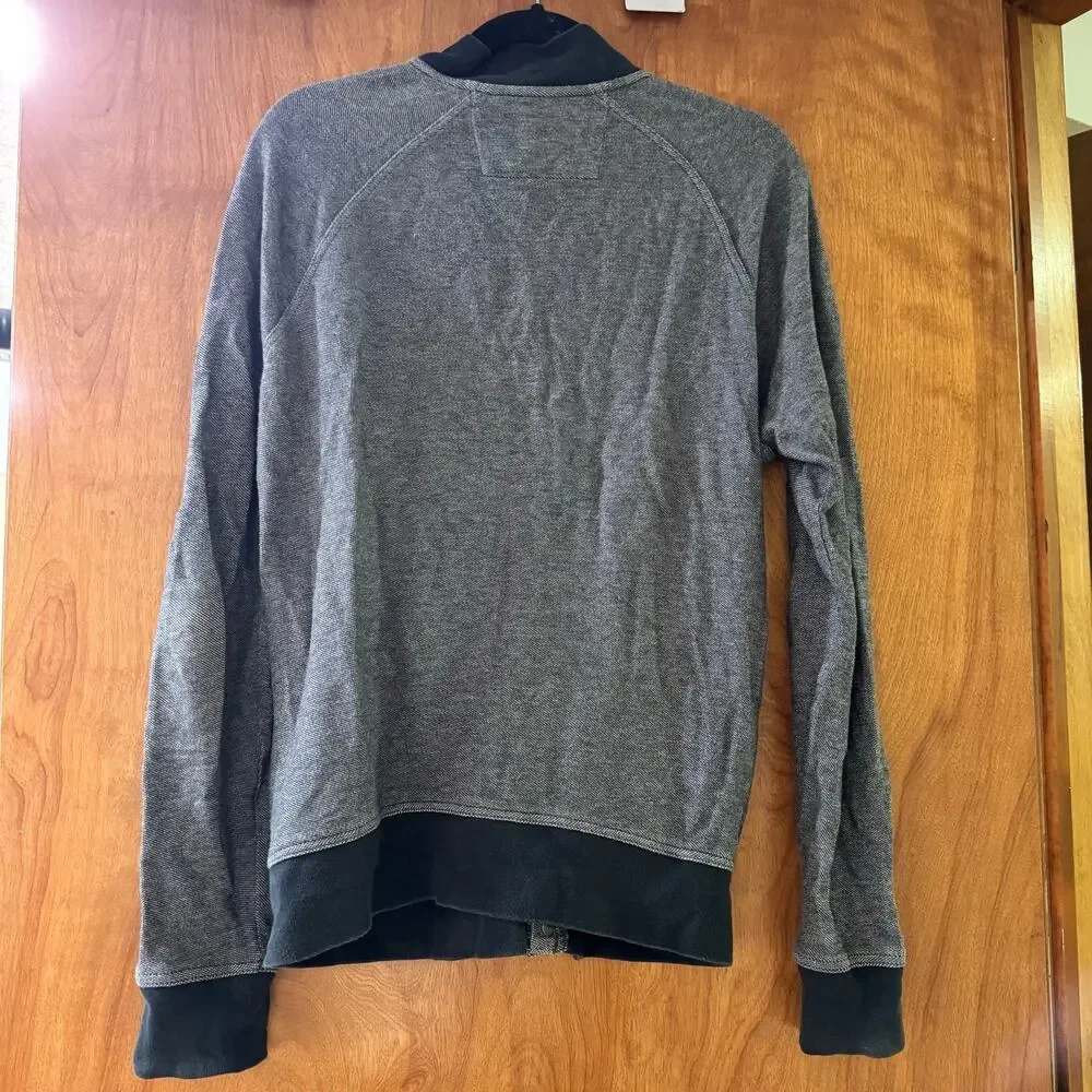 Banana Republic Men’s Knit Bomber Jacket Medium Snap Front Contrast Trim